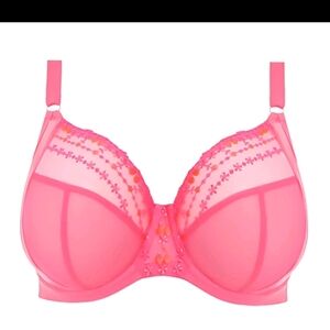 Elomi 8900 Matilda Floral Embroidered Bra in Pink Mesh